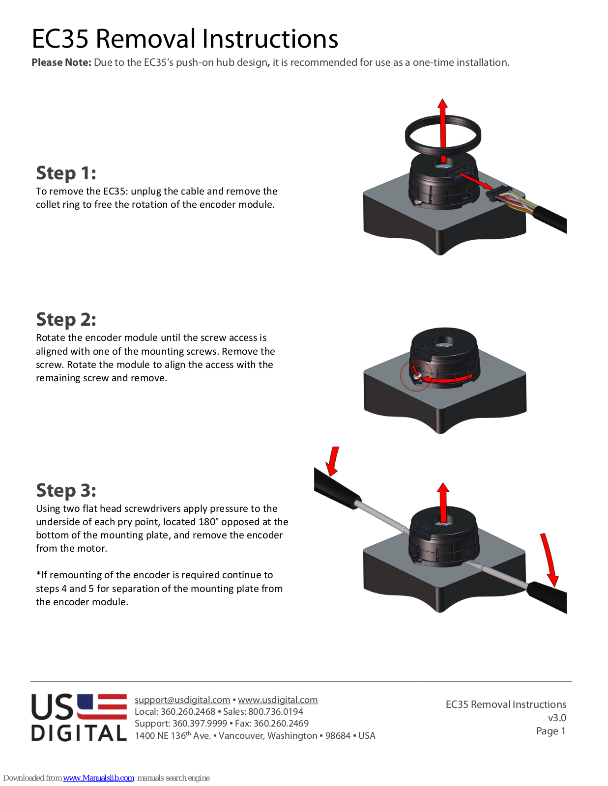 US Digital EC35 Removal Instructions - ManualMachine.com