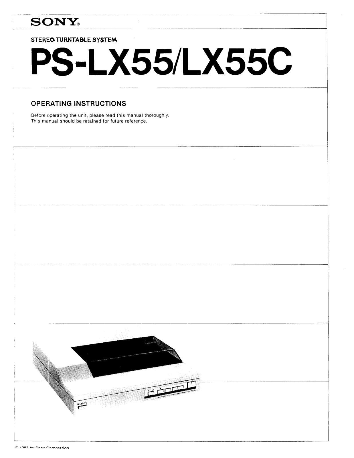 Sony PS-LX55C User Manual