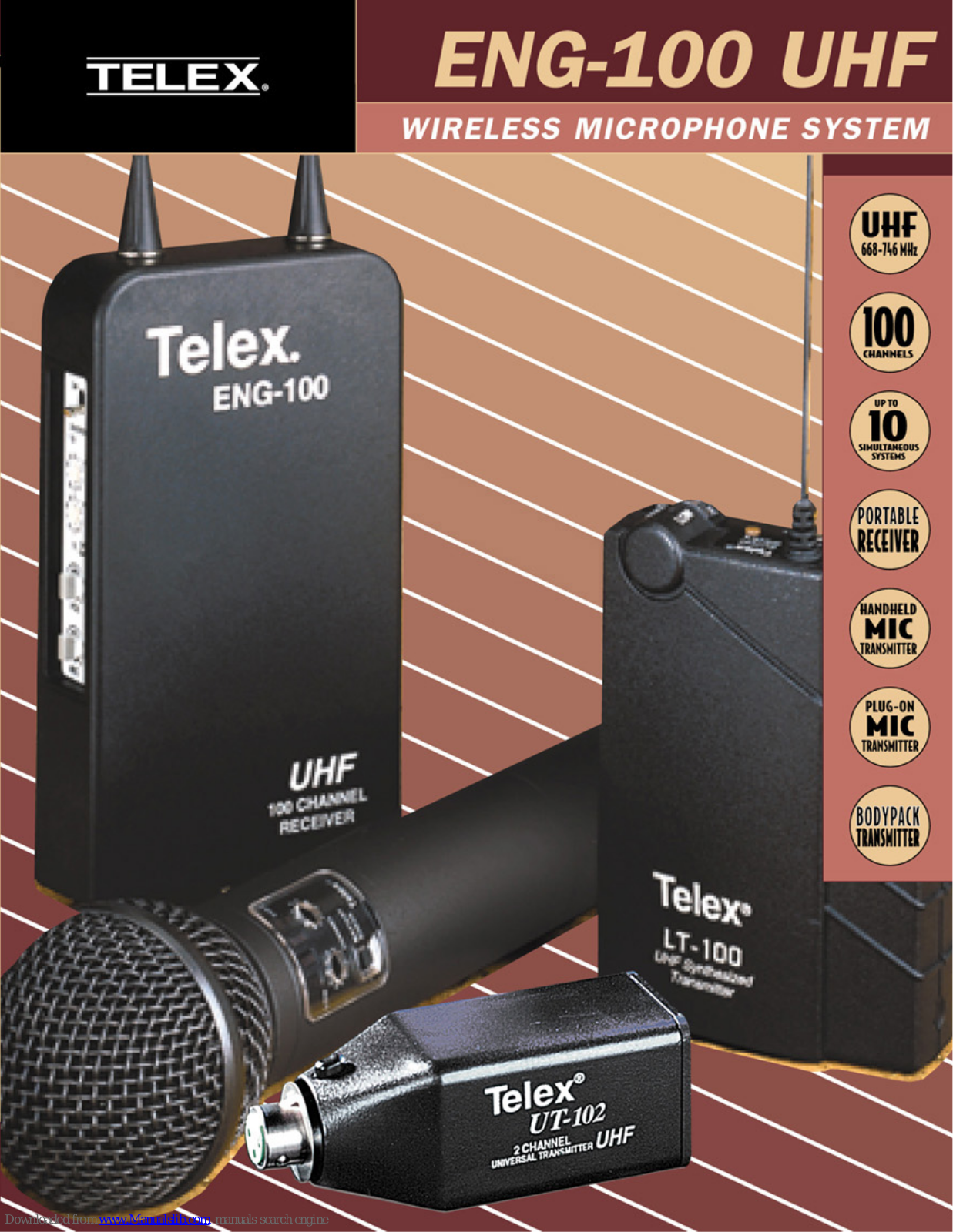 Telex ENG-100 UHF Specifications