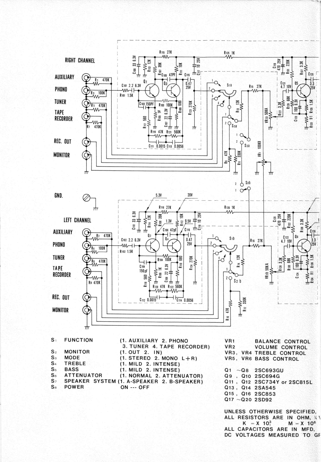 Luxman SQ-707 Schematic