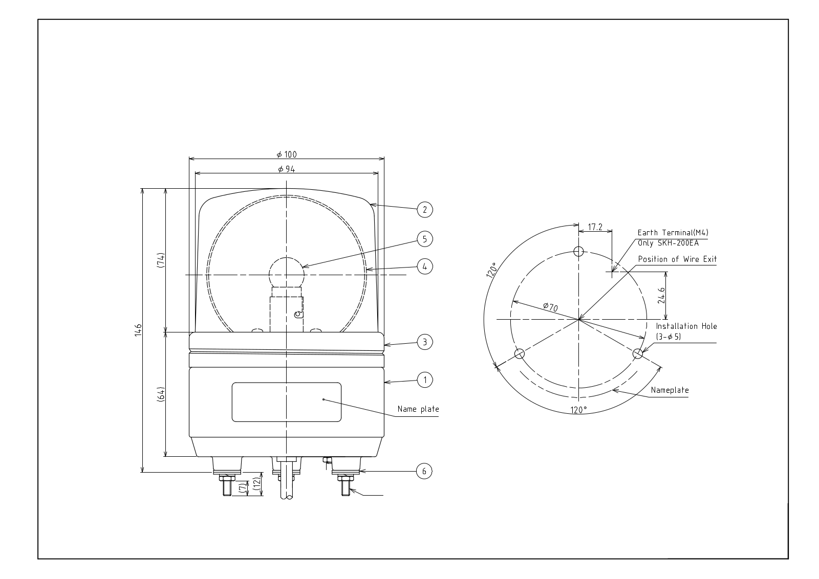 Patlite A31110001-1F1 CAD Drawings