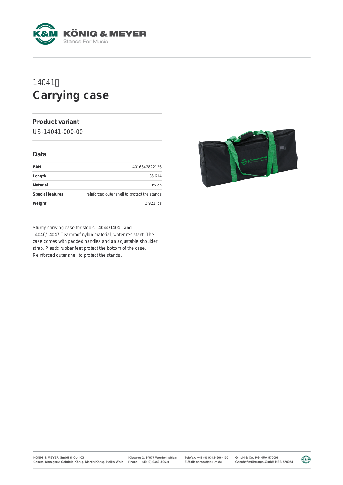 K&M 14041, 14044 Data Sheet