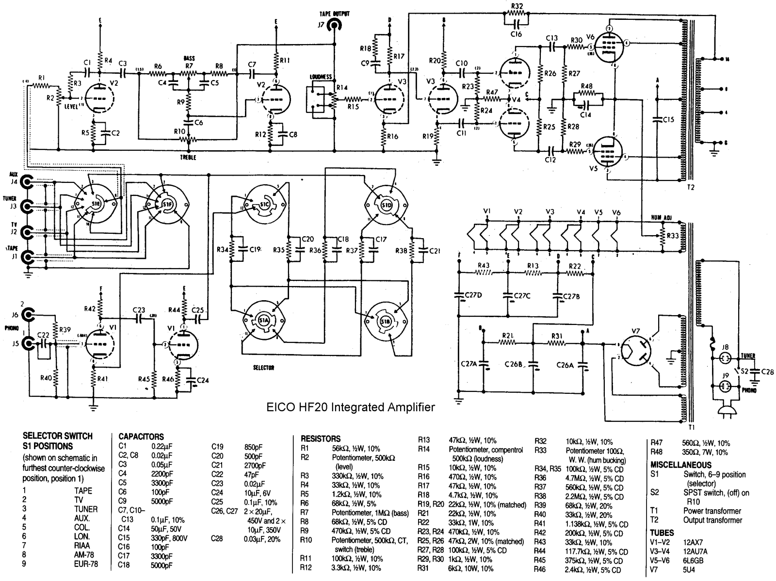 Eico hf20s schematic