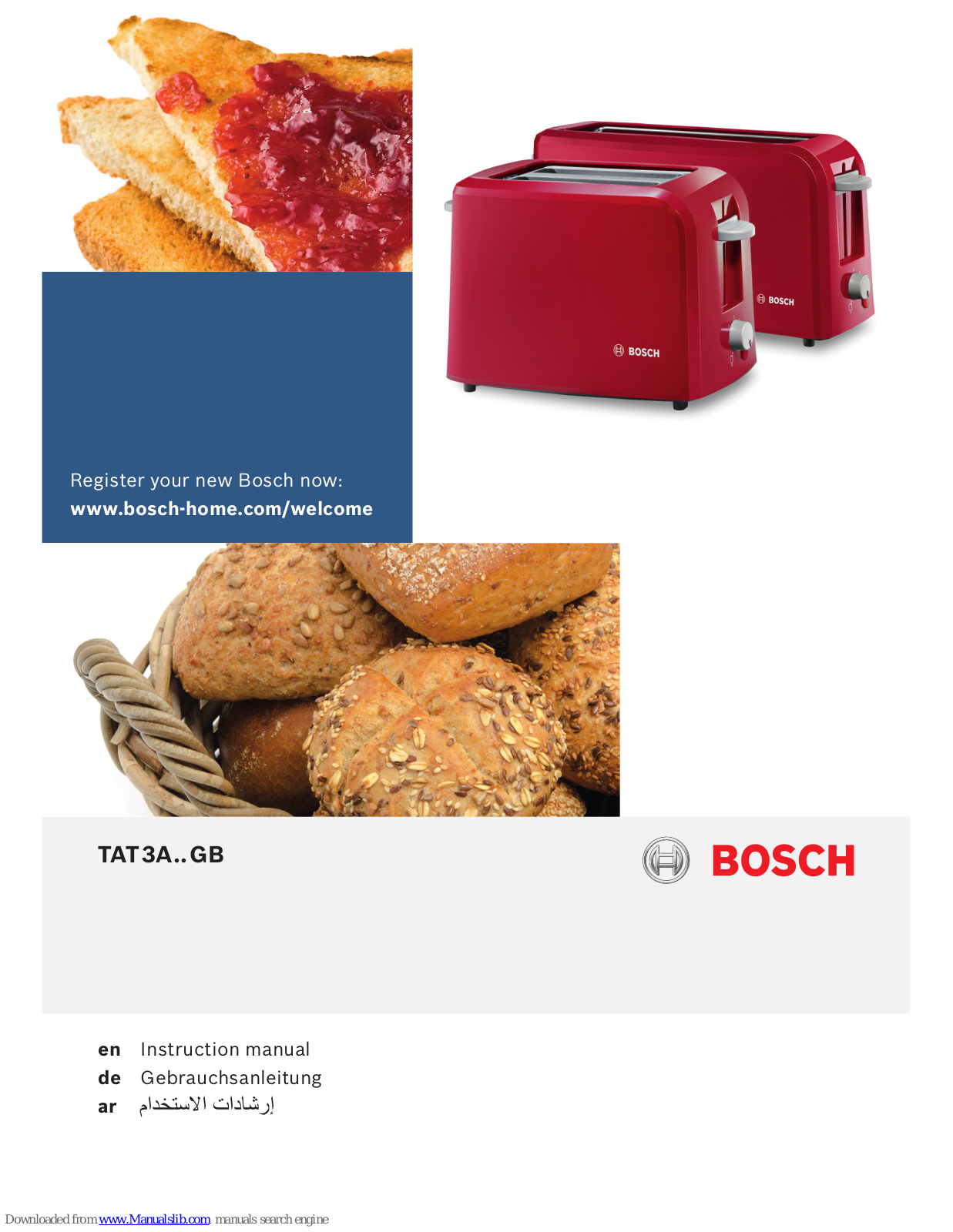 Bosch TAT3AGB, TAT861 Instruction Manual