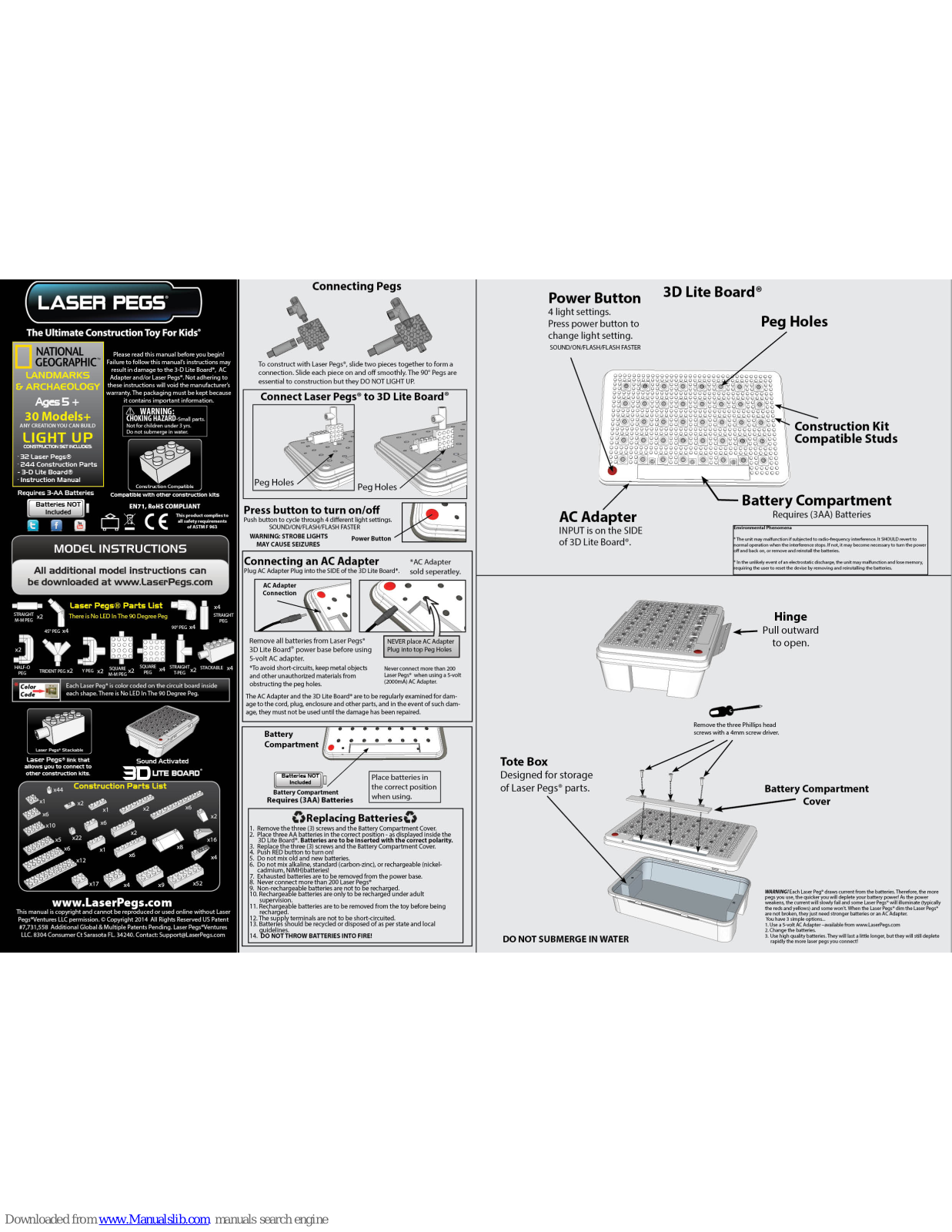 Laser Pegs Tower Bridge of London Model Instructions