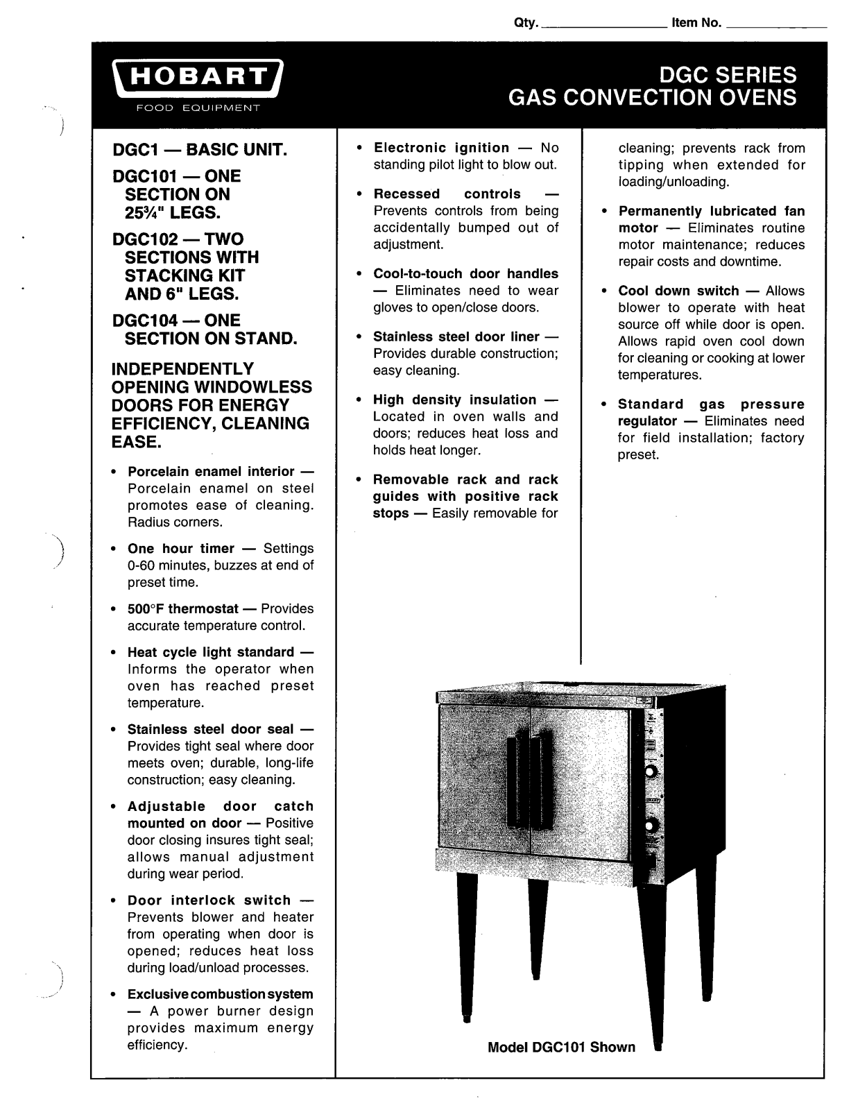 Hobart Food Machines DGC1 User Manual