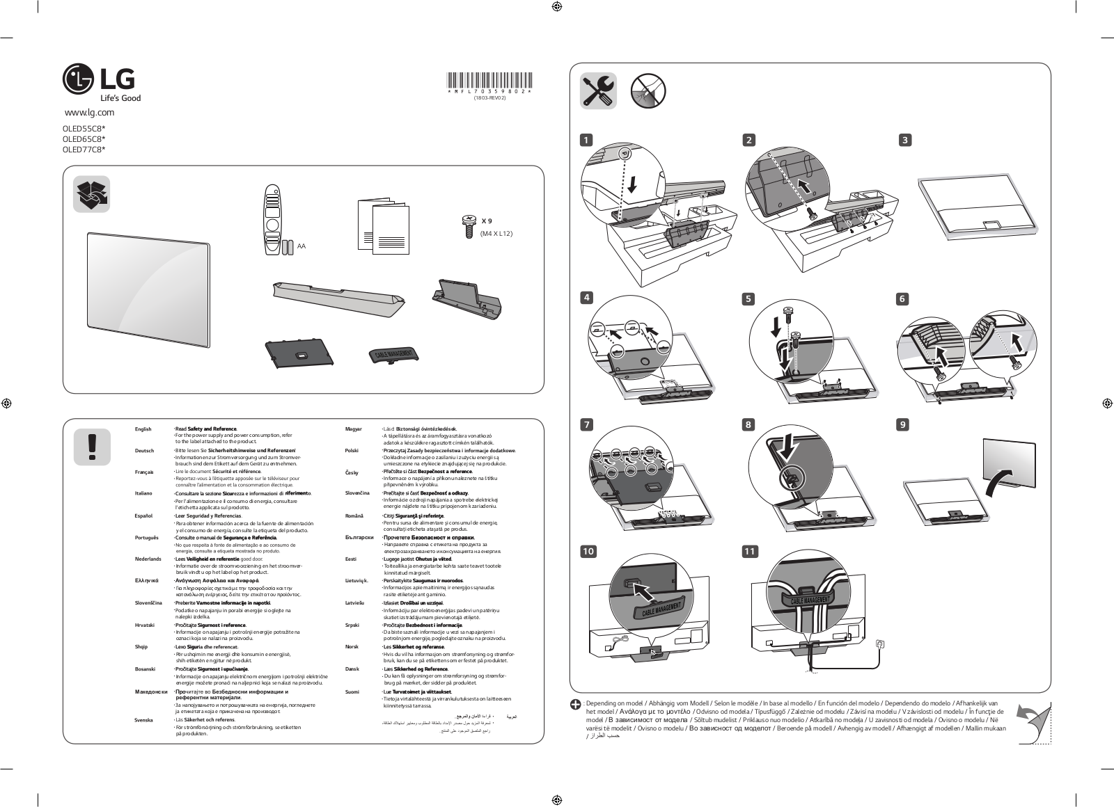 LG OLED65C8PLA Owner’s Manual