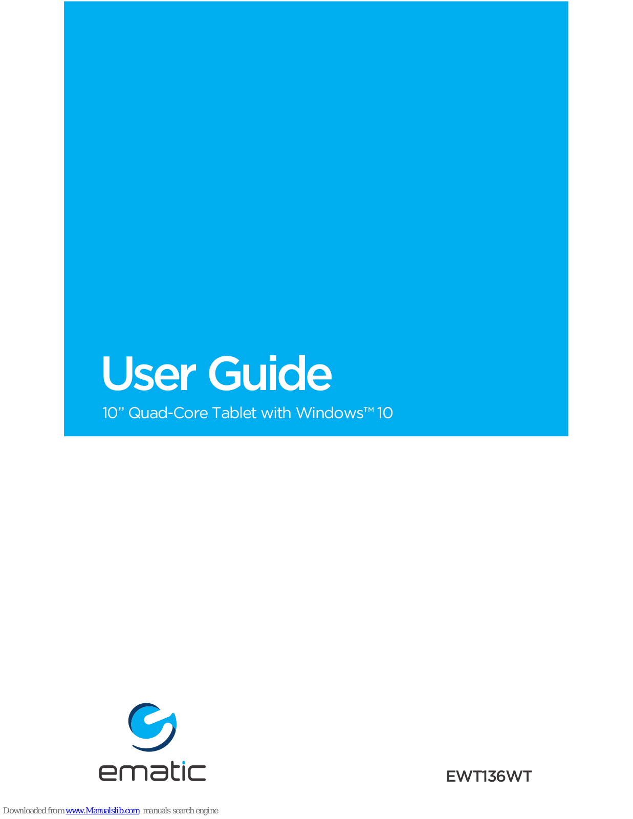 Ematic EWT136WT User Manual