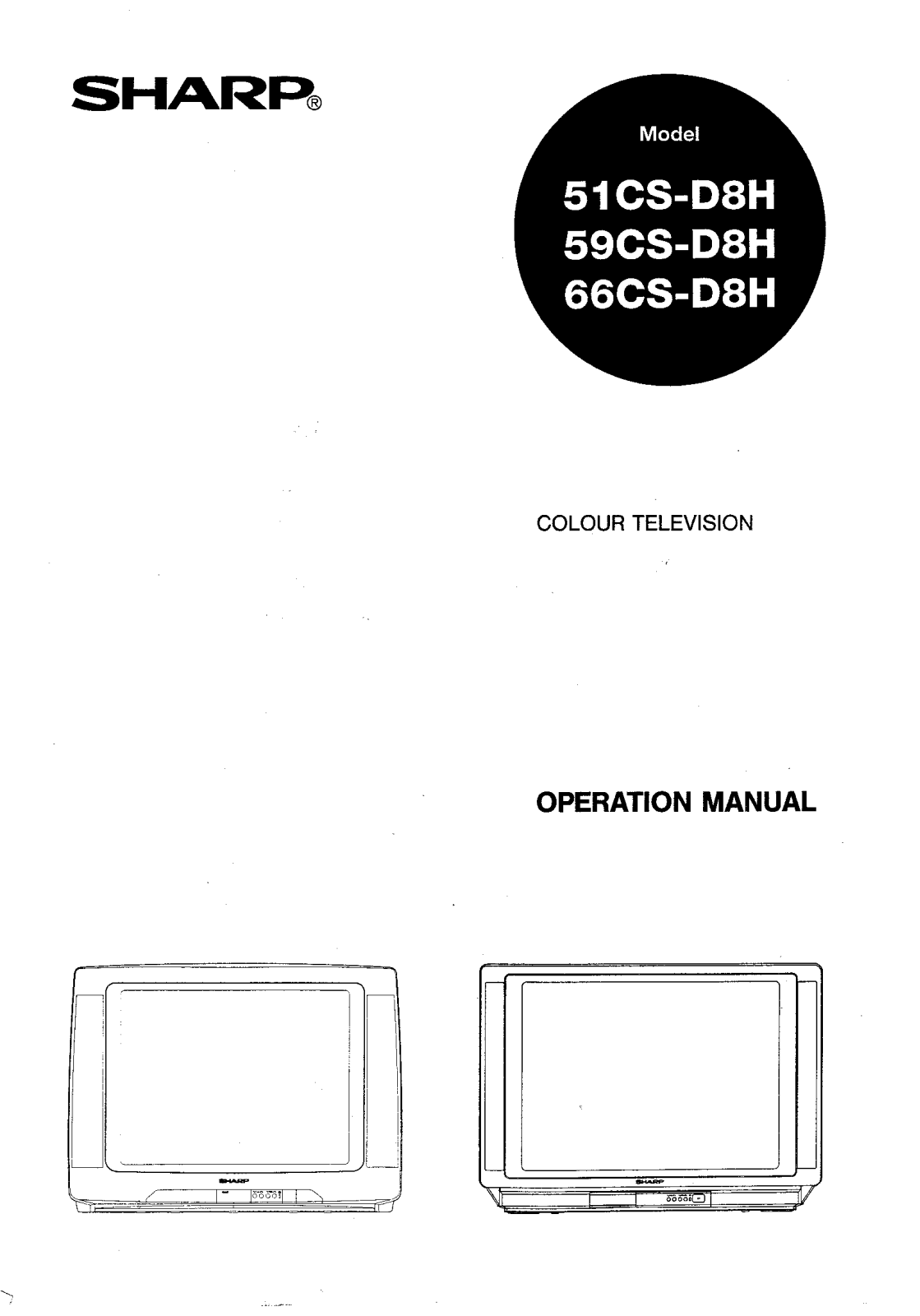 Sharp 59CS-D8H, 66CS-D8H User Manual