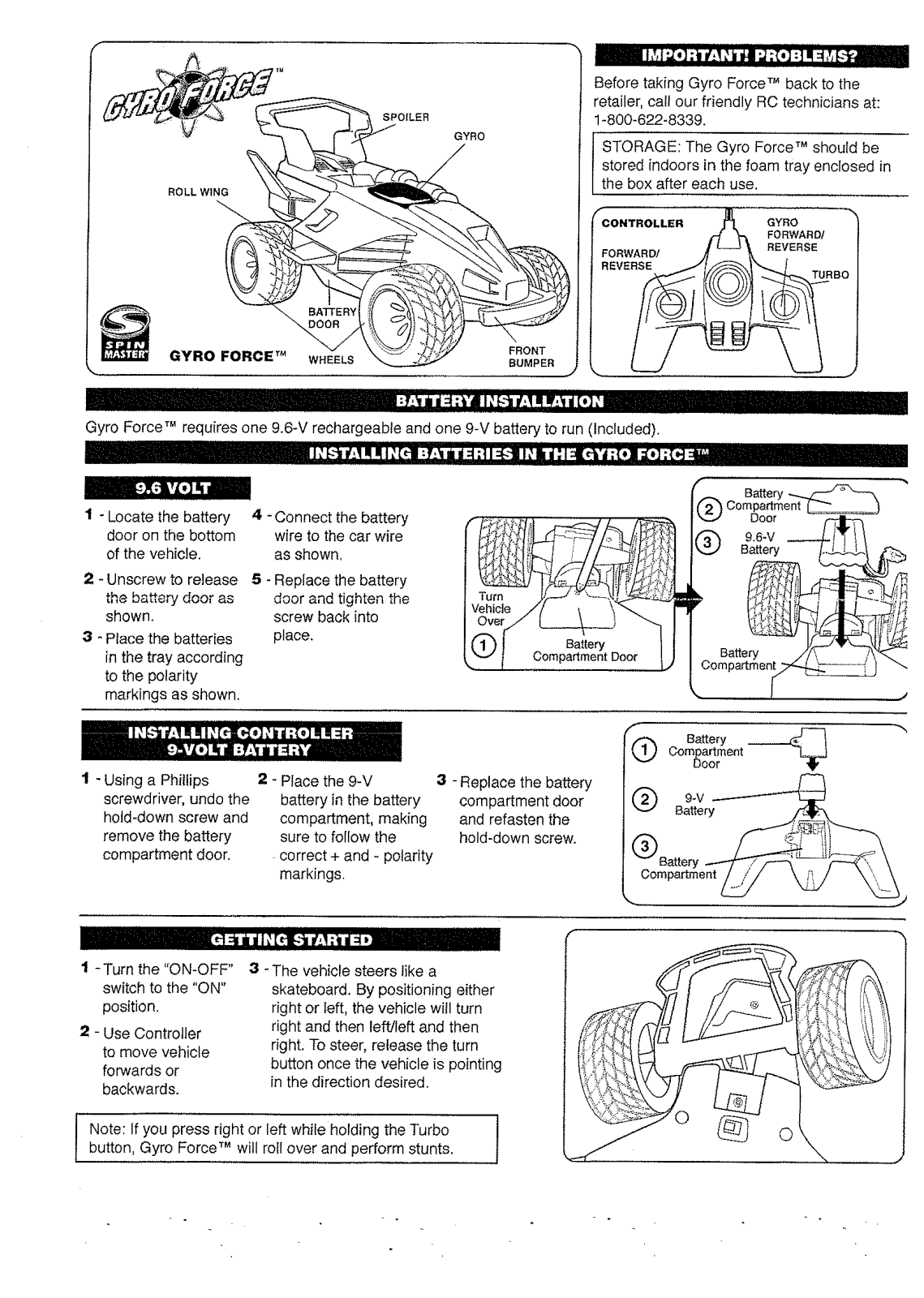 Spin Master Toys Far East 14077TX2701, 14078RX4901, 14078TX4901 Users Manual