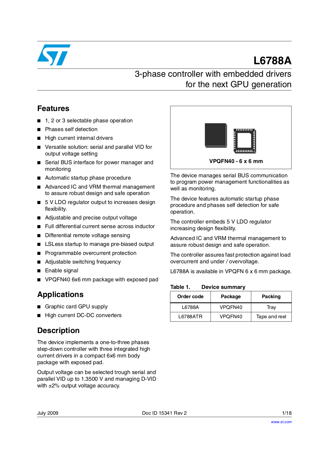 ST L6788A User Manual