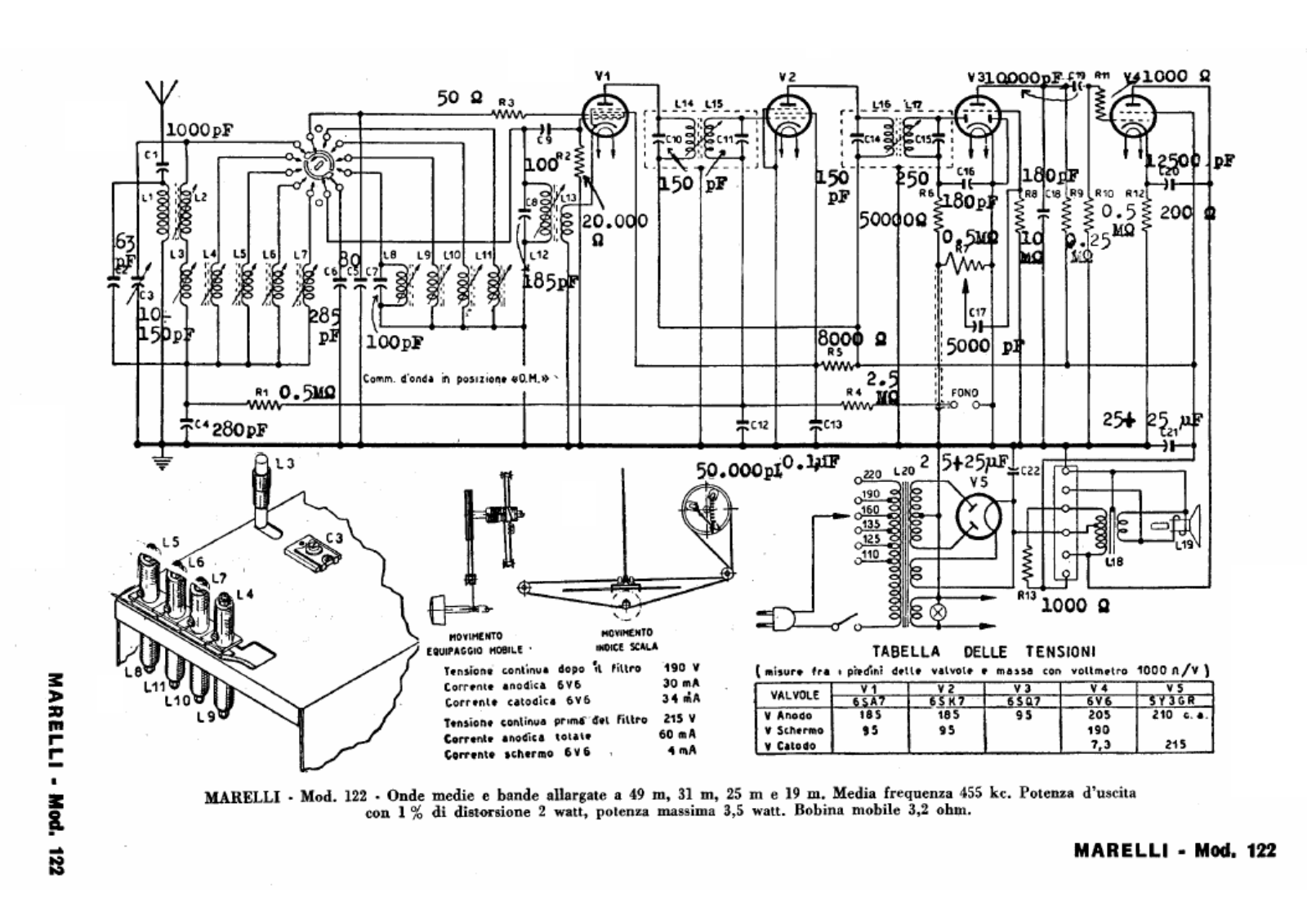 Radiomarelli 122 schematic