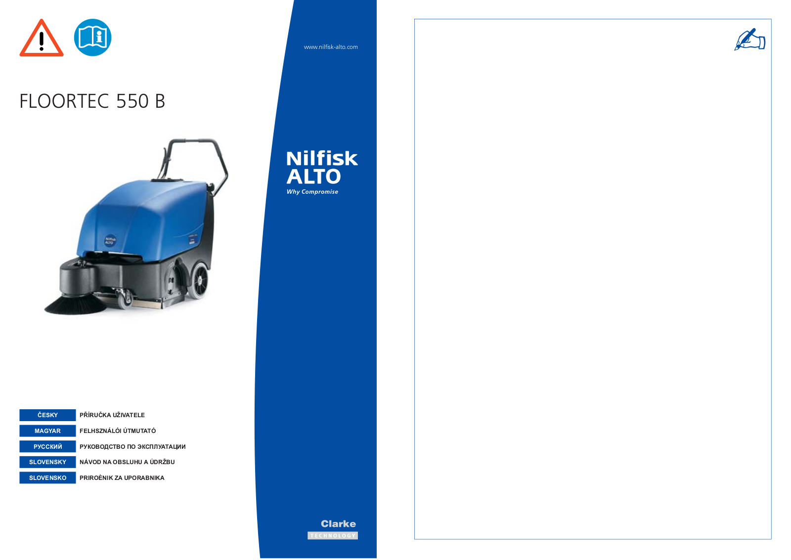 Nilfisk FLOORTEC 550 User Manual