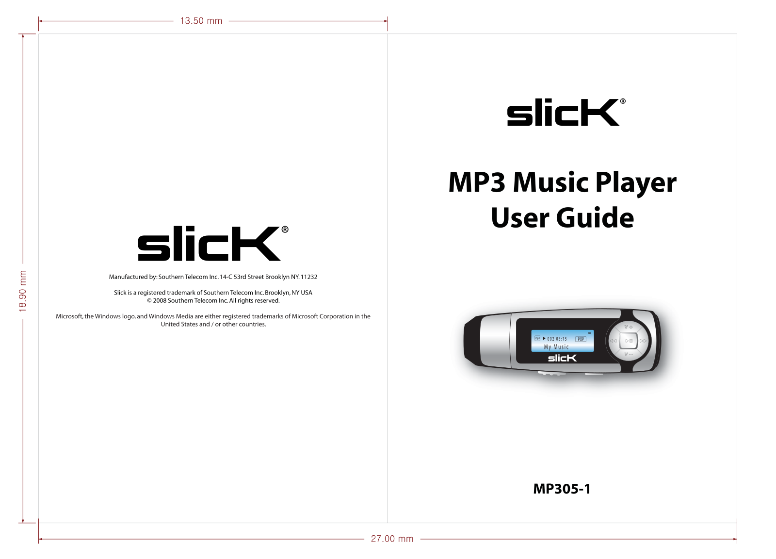 Slick MP305-1 User Manual