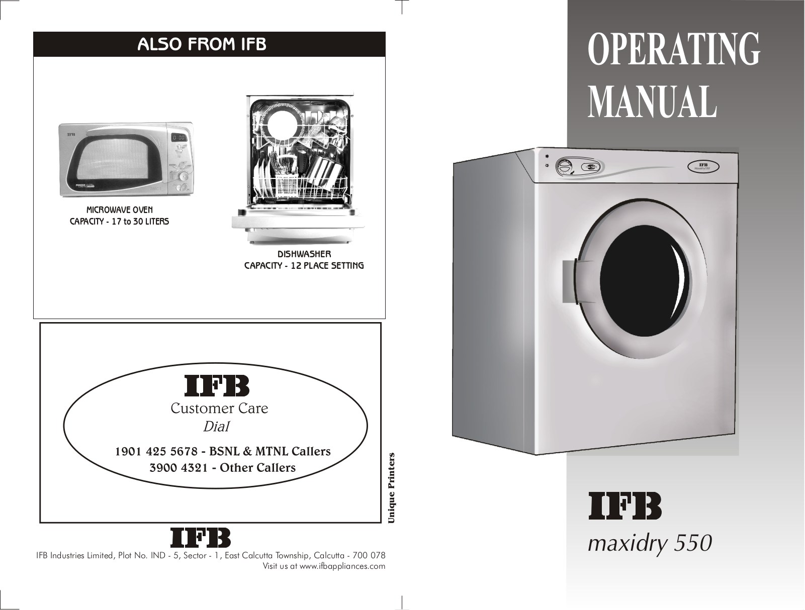 IFB Appliances EASYDRY 550 User Manual 2