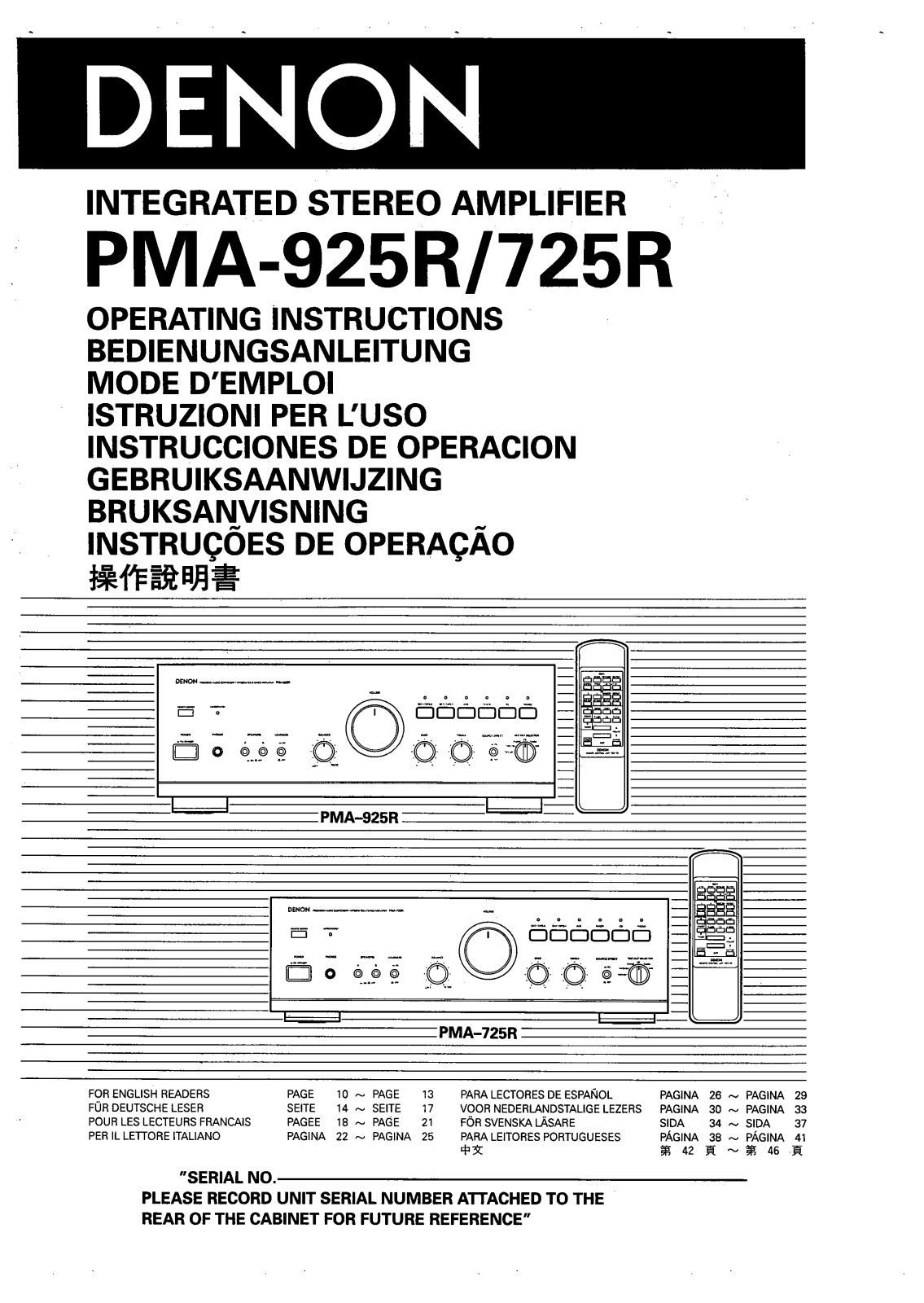 DENON RC-176 User Manual