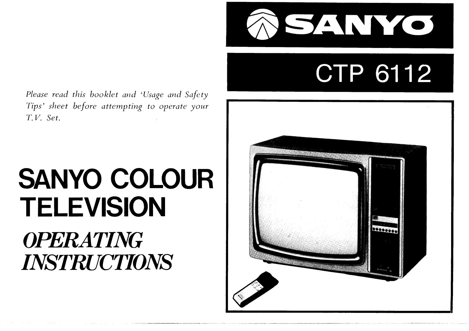 Sanyo CTP6112 Instruction Manual