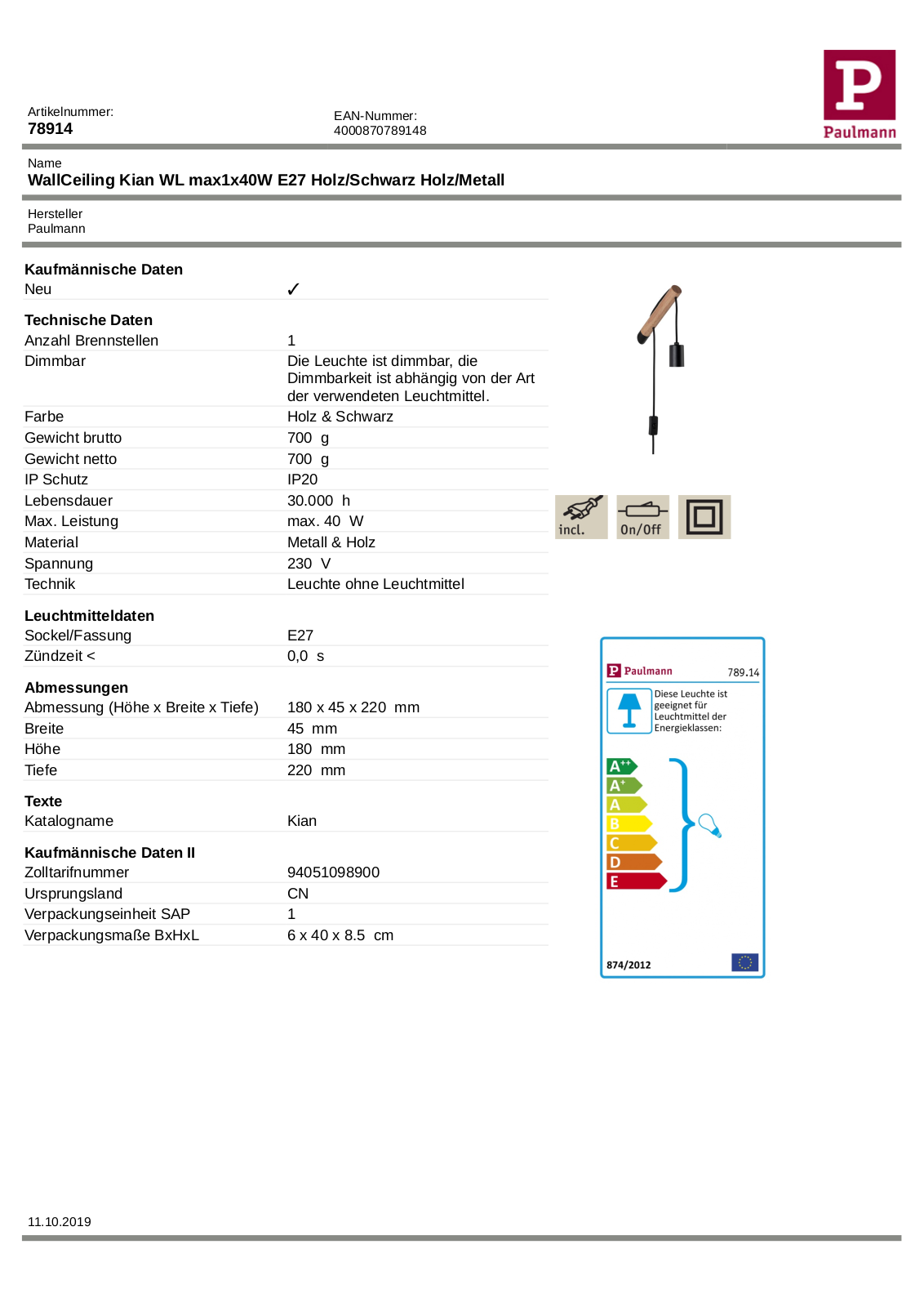 PAULMANN PLM 78914 Datasheet - ManualMachine.com