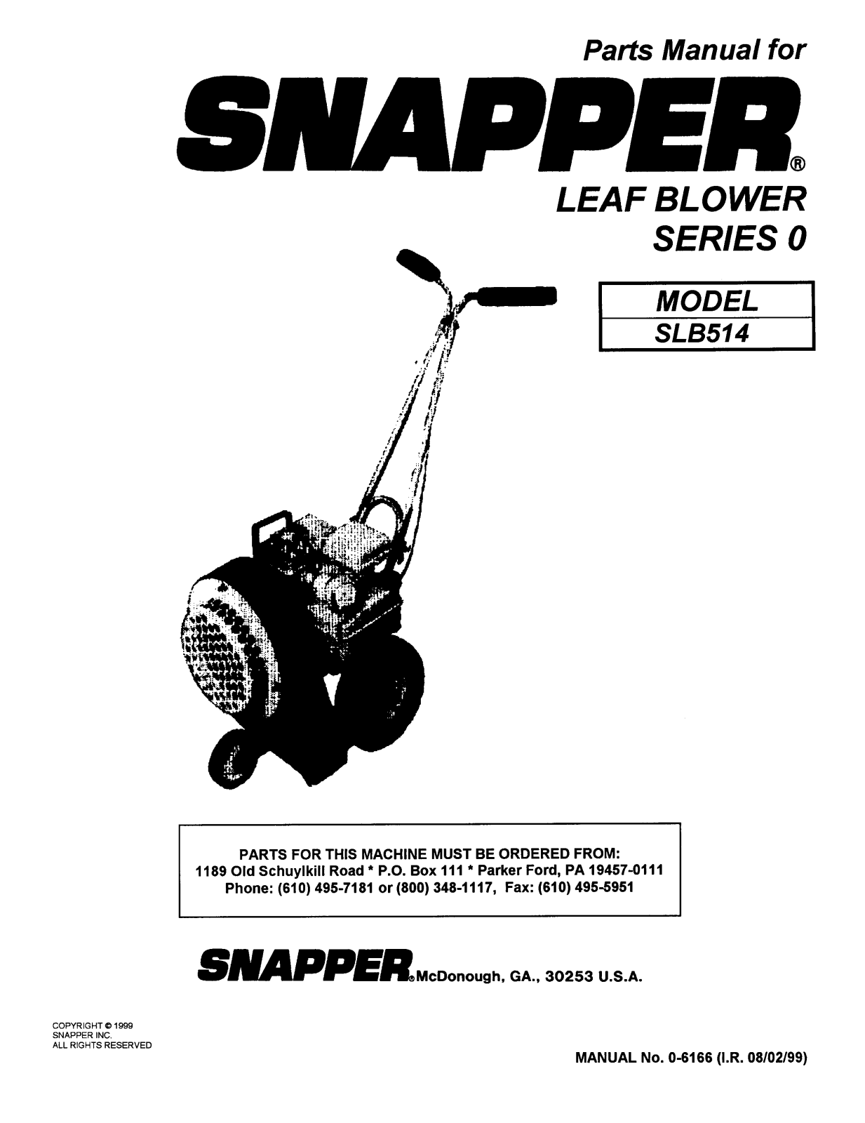 Snapper SLB514 User Manual