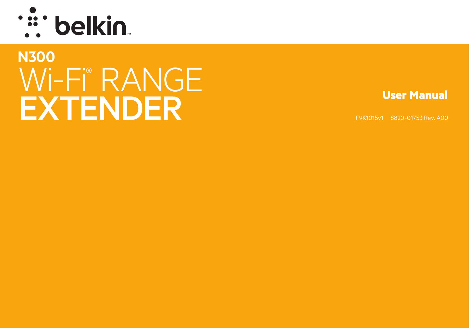 Belkin F9K1015V1 User Manual