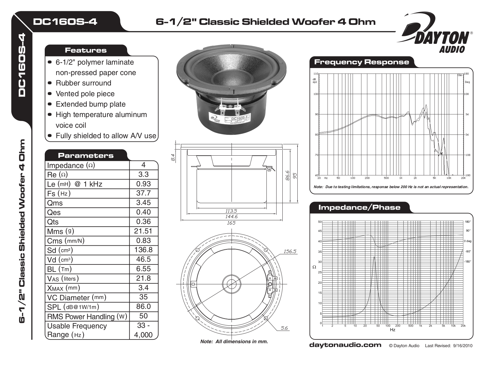 Dayton DC160S-4 6-1 User Manual