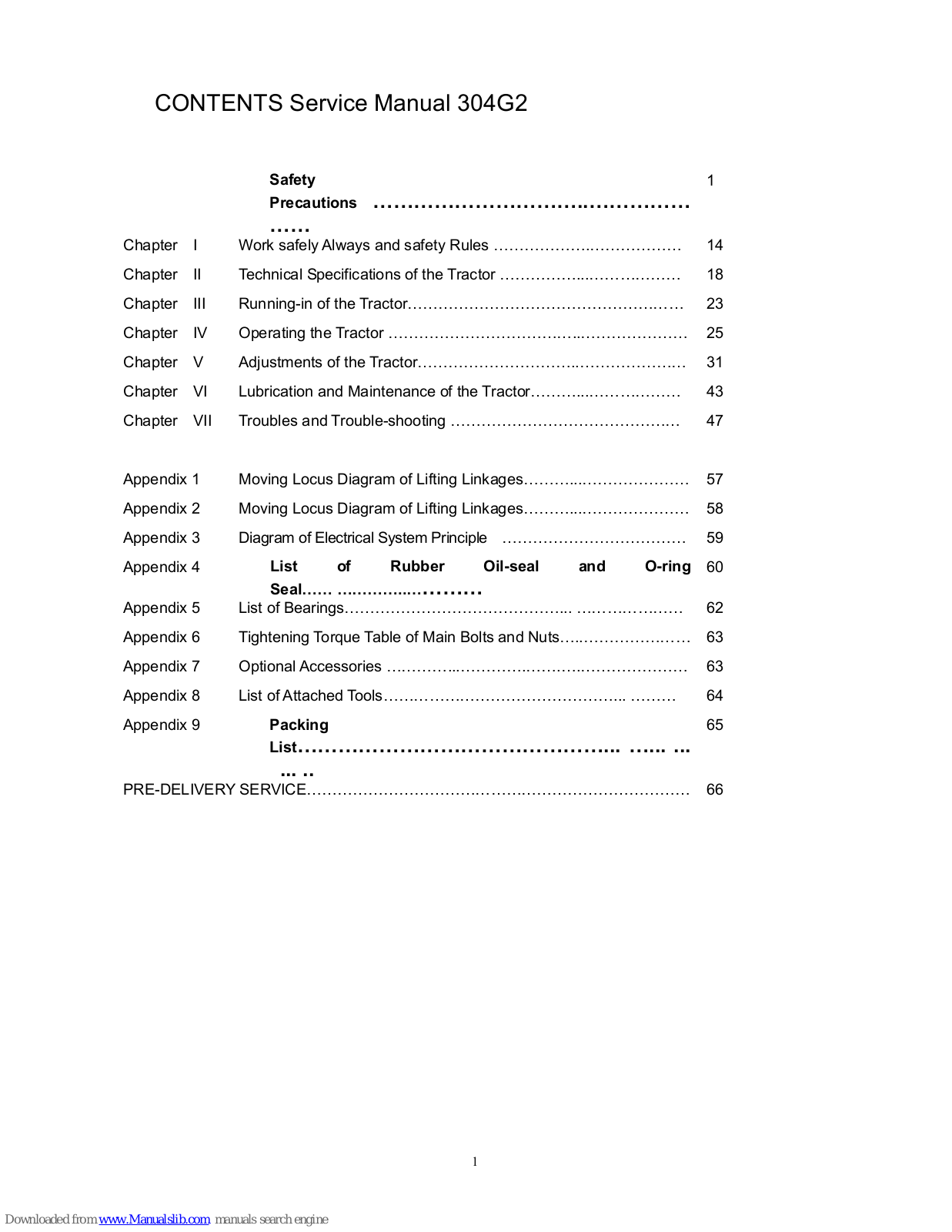 DongFeng DF404G2-6, DF354G2-6, DF304G2-6, DF254G2-6 Service Manual