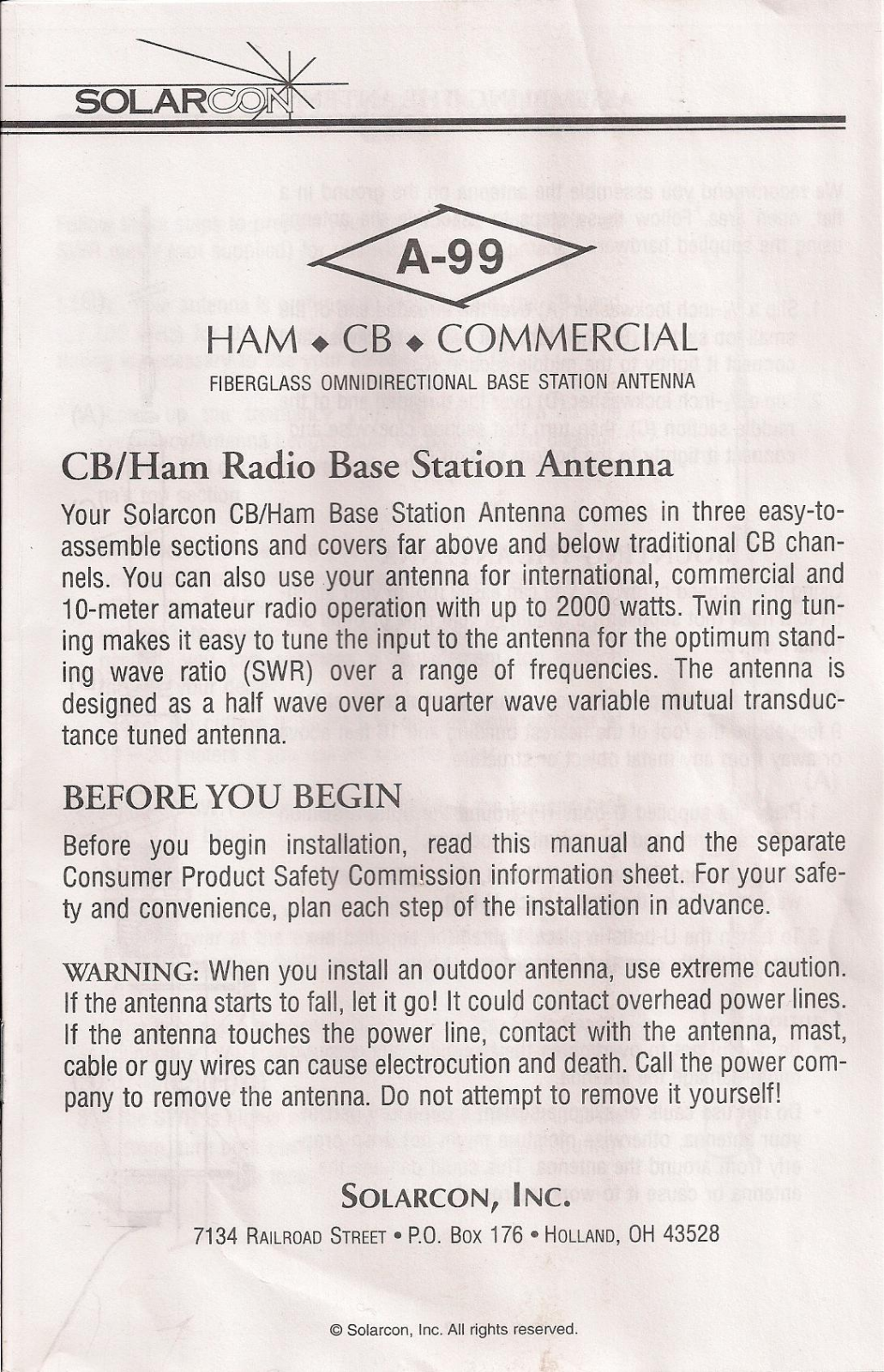 Solarcon A-99_10m User guide