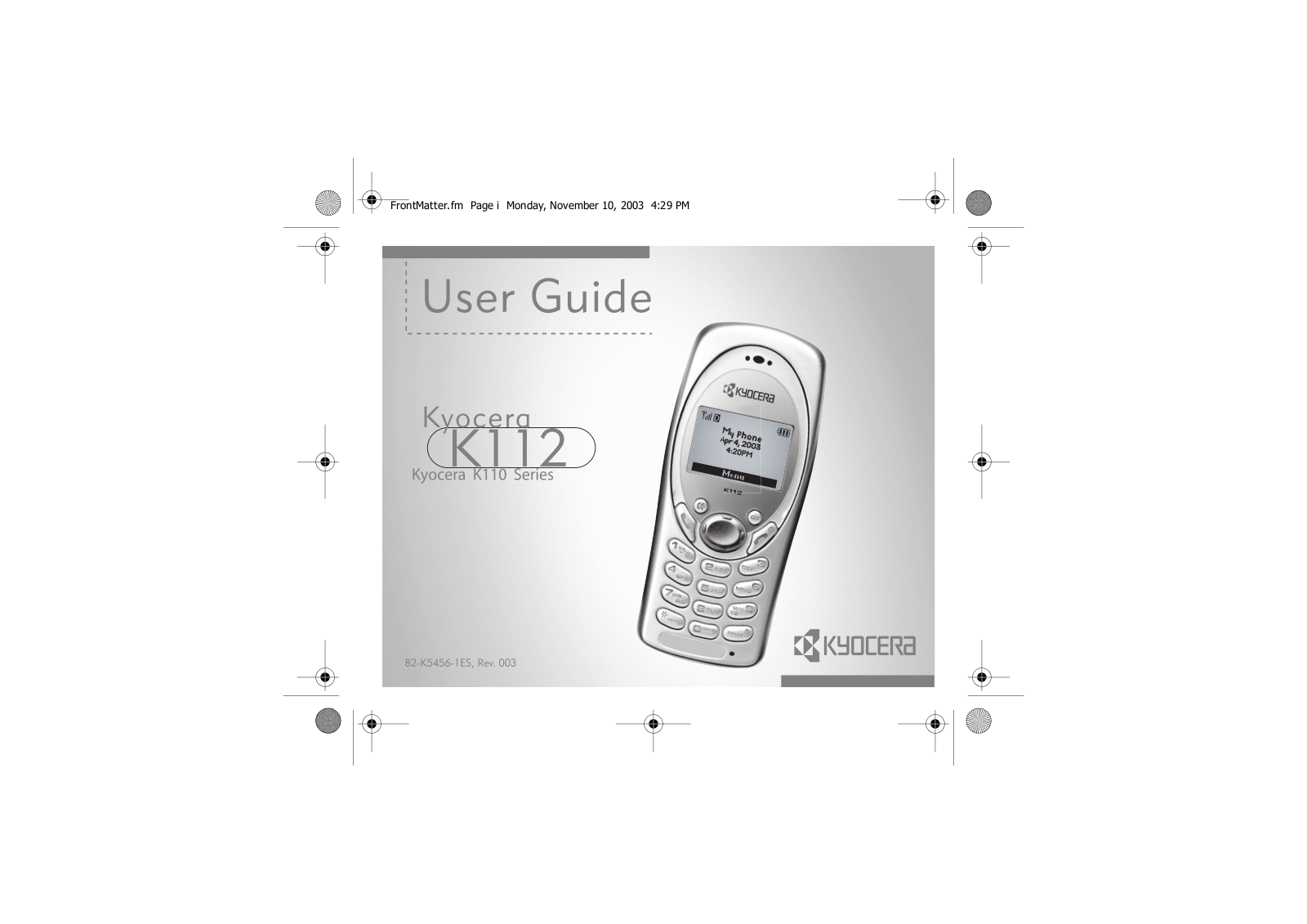 Kyocera K112 User Manual