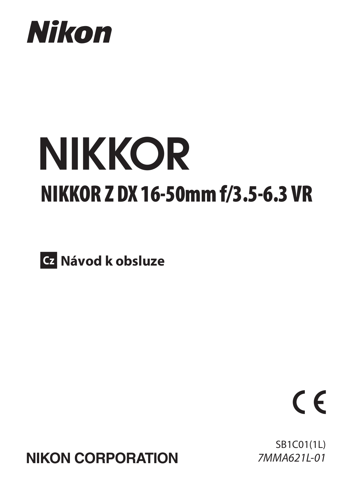 Nikon NIKKOR Z DX 16-50mm f/3.5-6.3 VR Operating Instructions