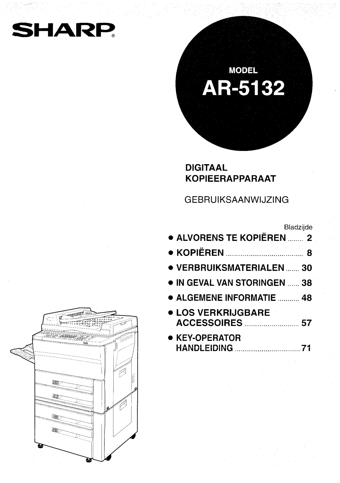 Sharp AR-5132 GETTING STARTED