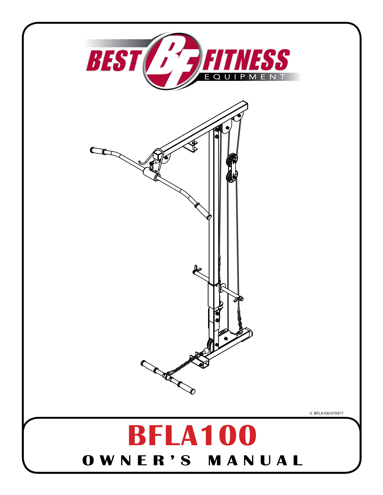 Body Solid BFLA100 User Manual