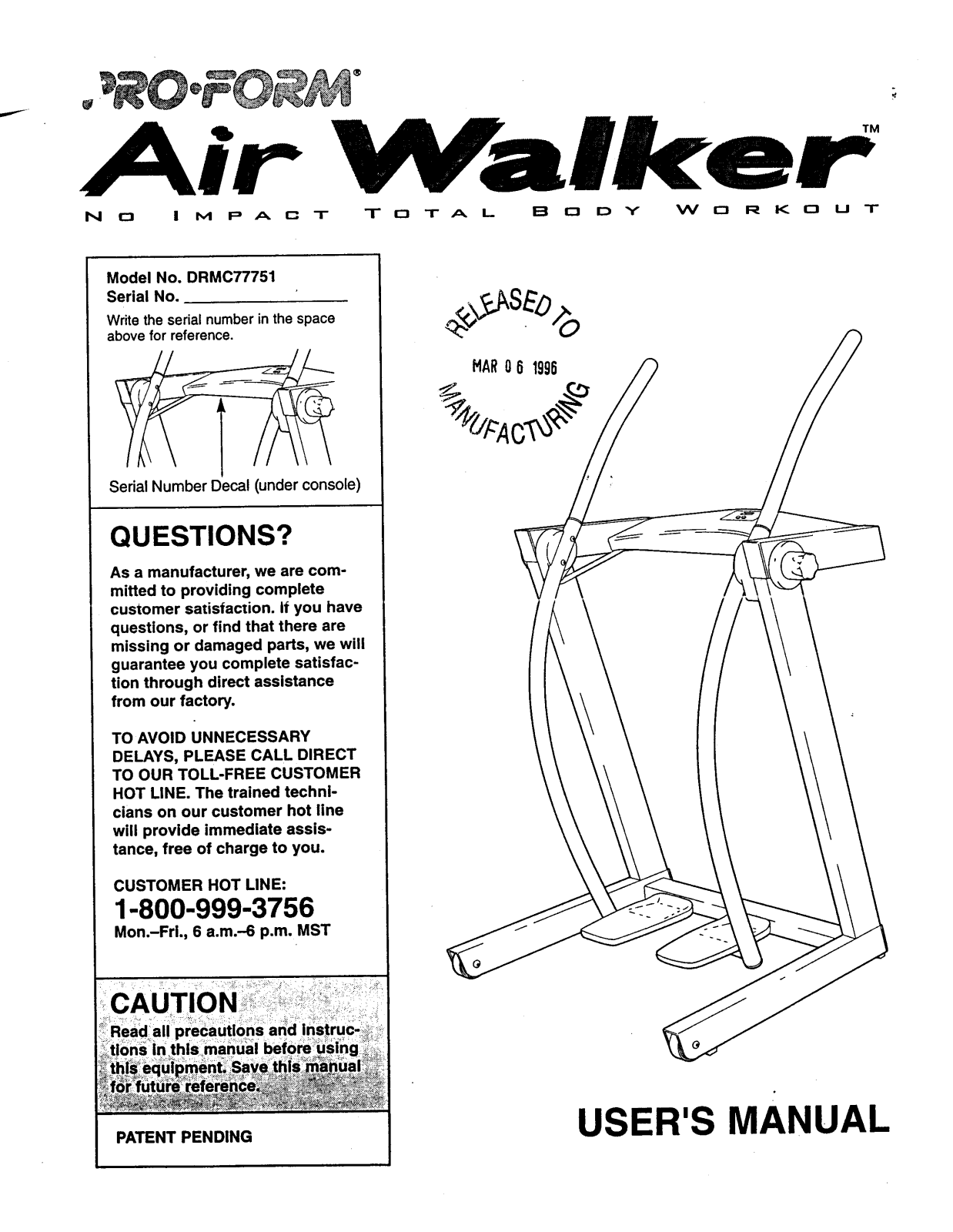 ProForm DRMC77751 User Manual