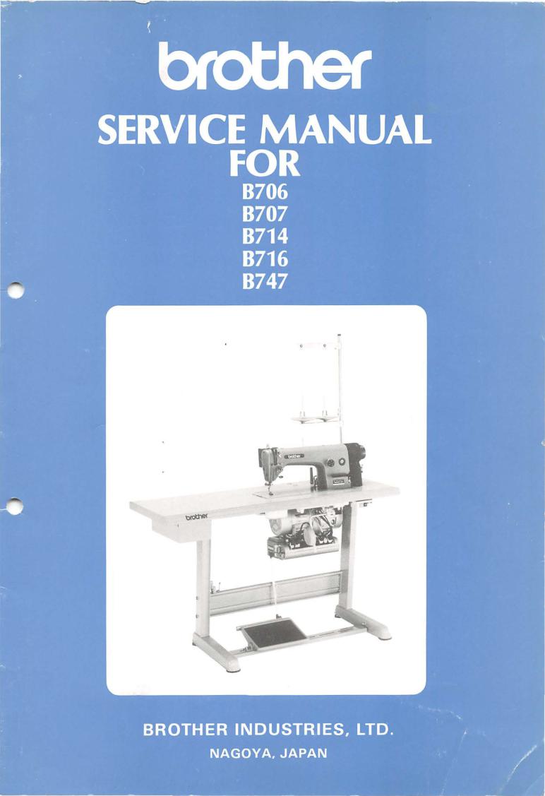 Brother B706, B707, B714, B716, B747 Service Manual