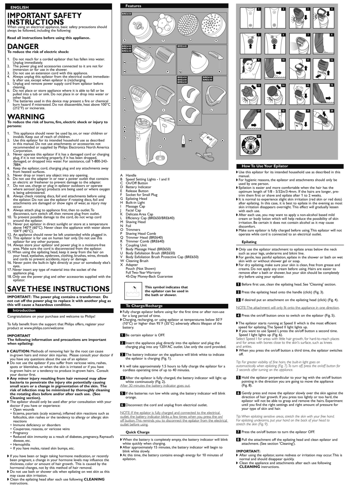 Philips BRE630 User Manual