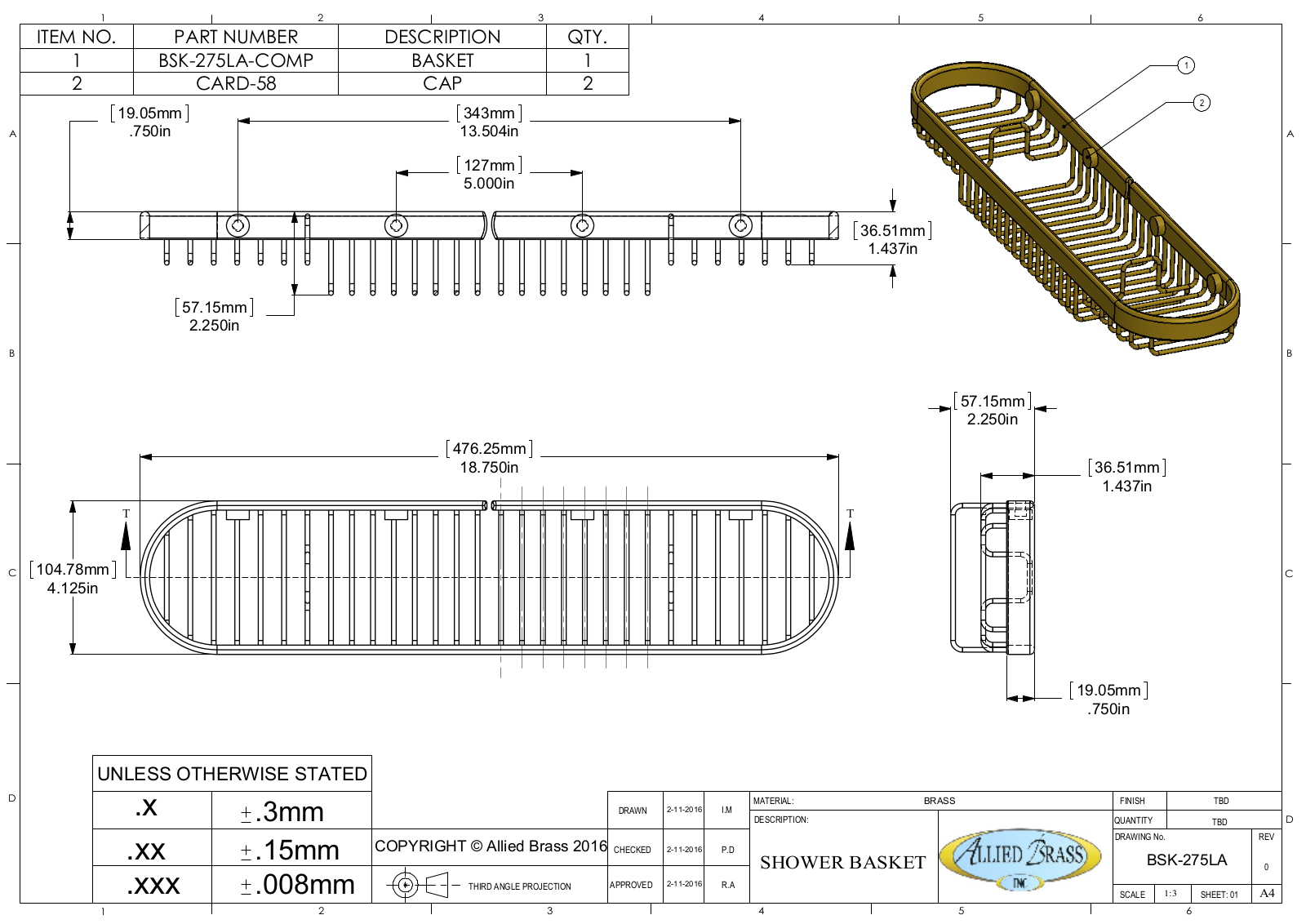Allied Brass DOK2042 Specifications - ManualMachine.com