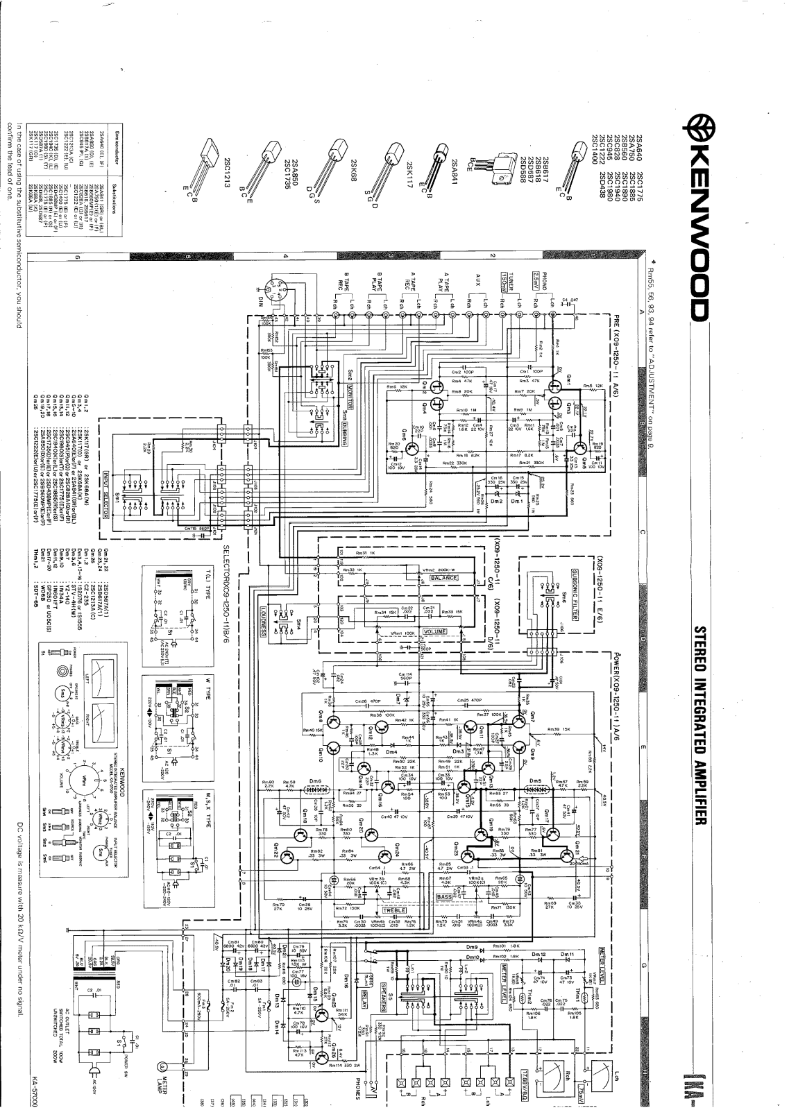 Kenwood KA-5700 Schematic