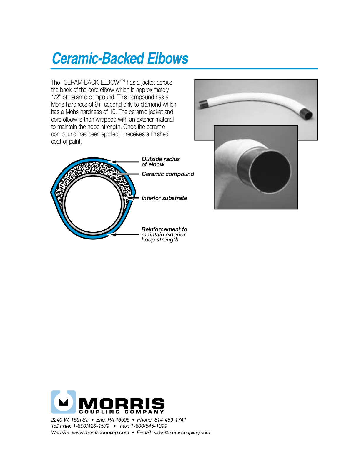 Morris Ceramic-Backed Elbows User Manual