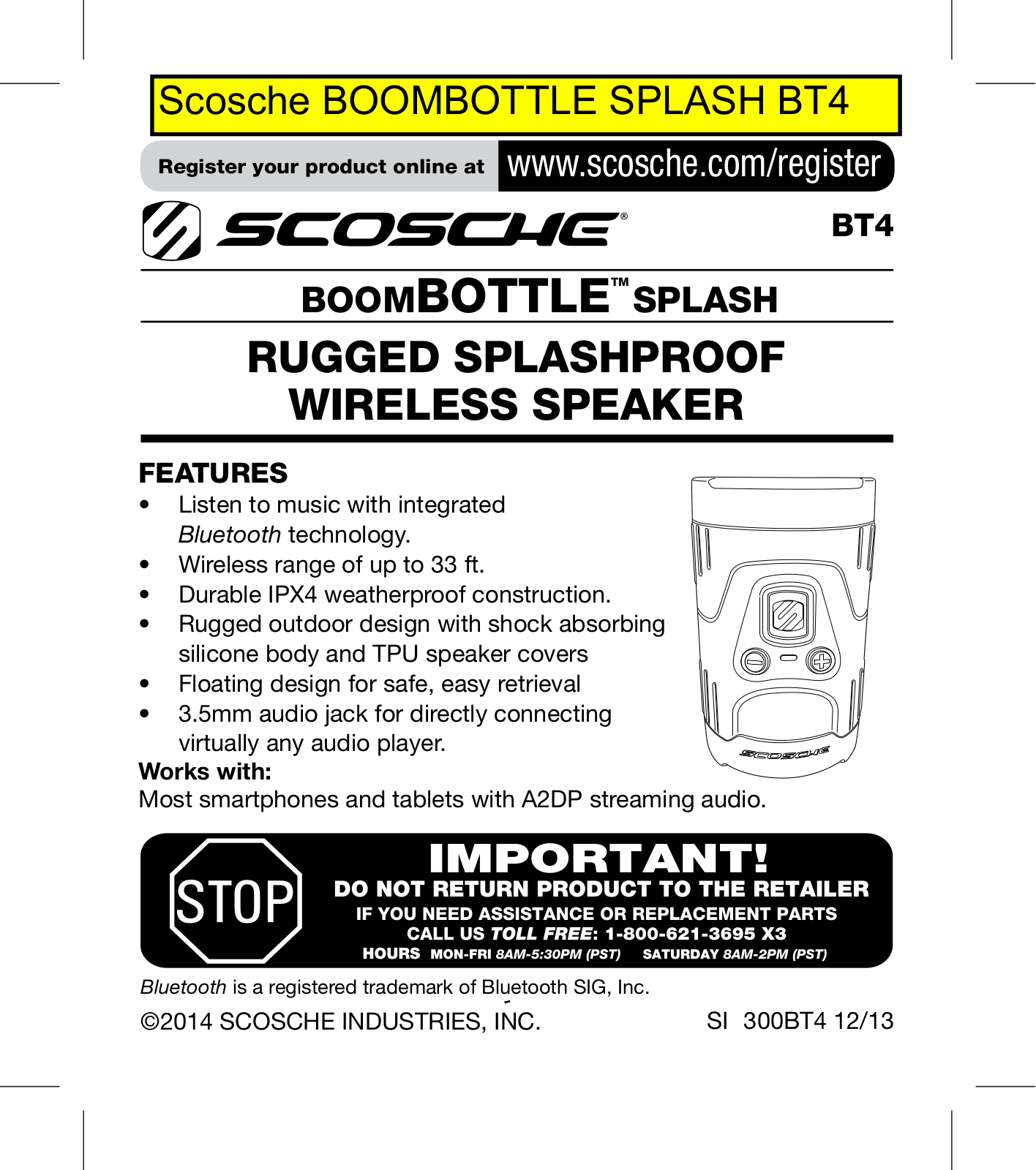 Scosche BT4 User Manual