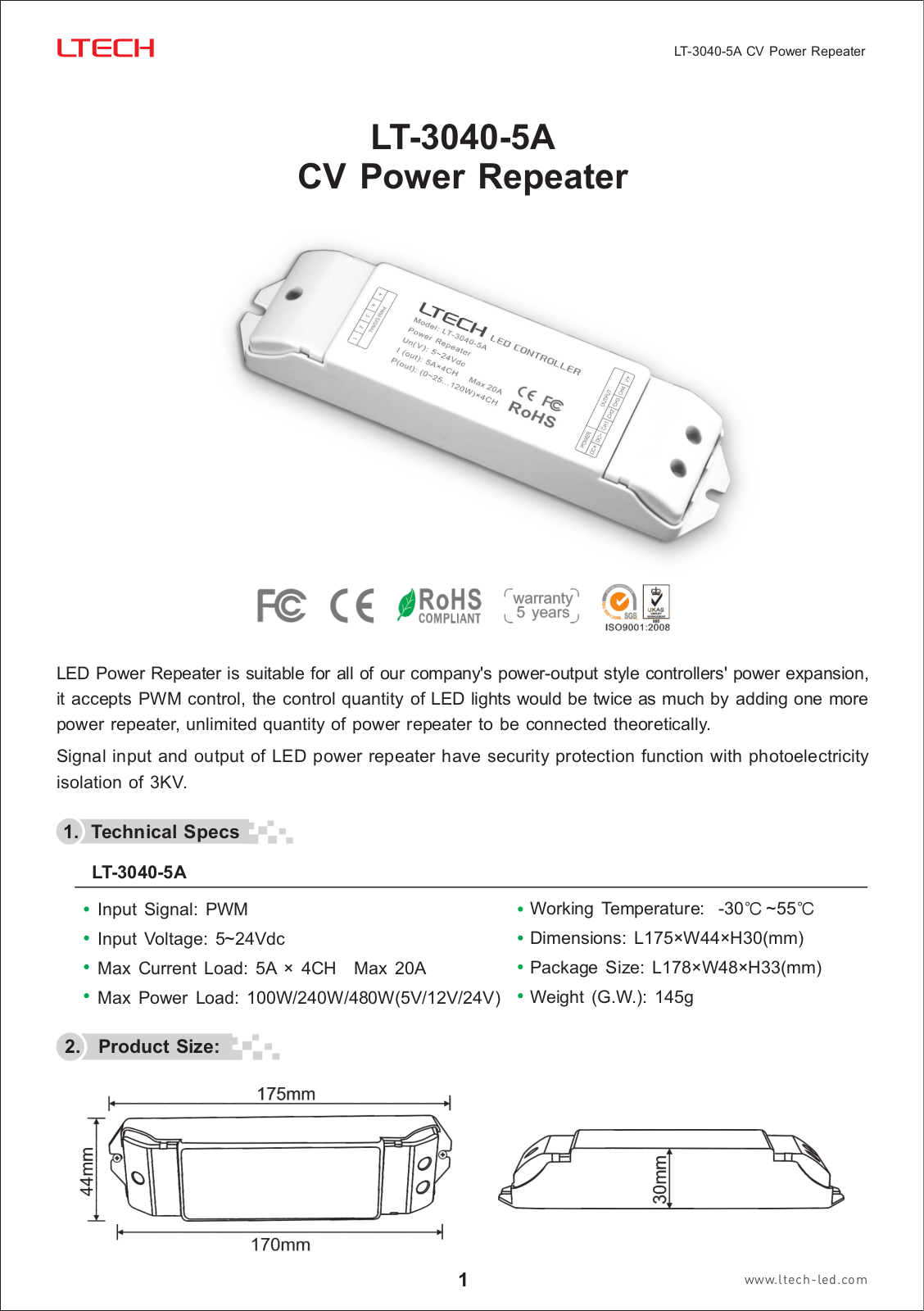 Ltech LT-3040-5A User guide - ManualMachine.com