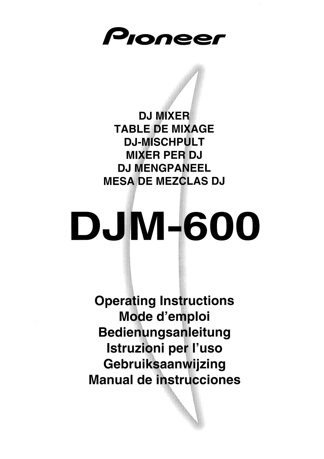 Pioneer DJM-600 Owners manual