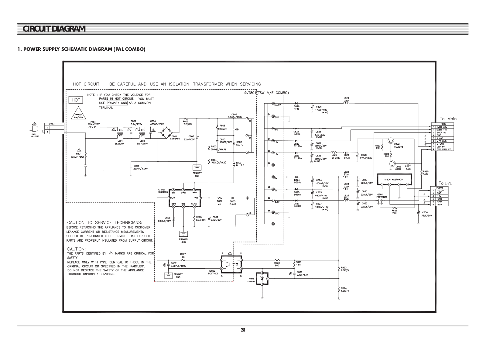 Daewoo DV6T112, DV6T712, DV6T722 Schematic