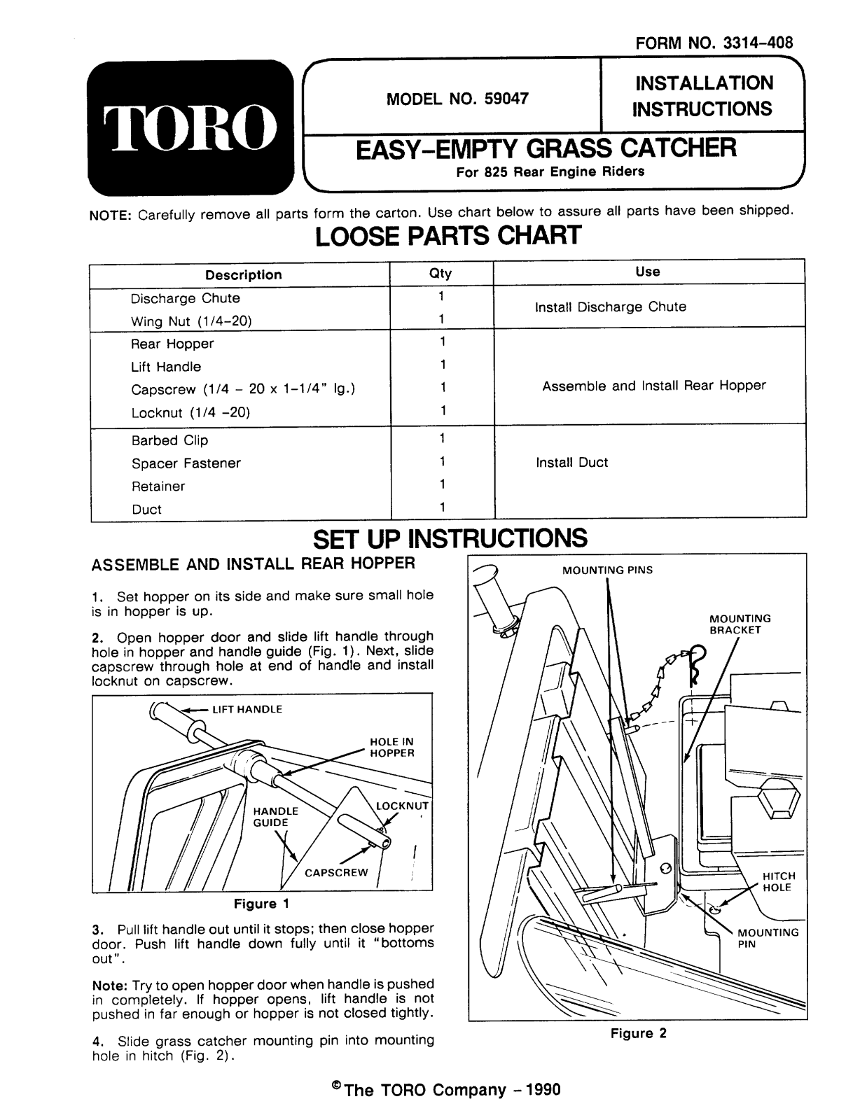 Toro 59047 Operator's Manual