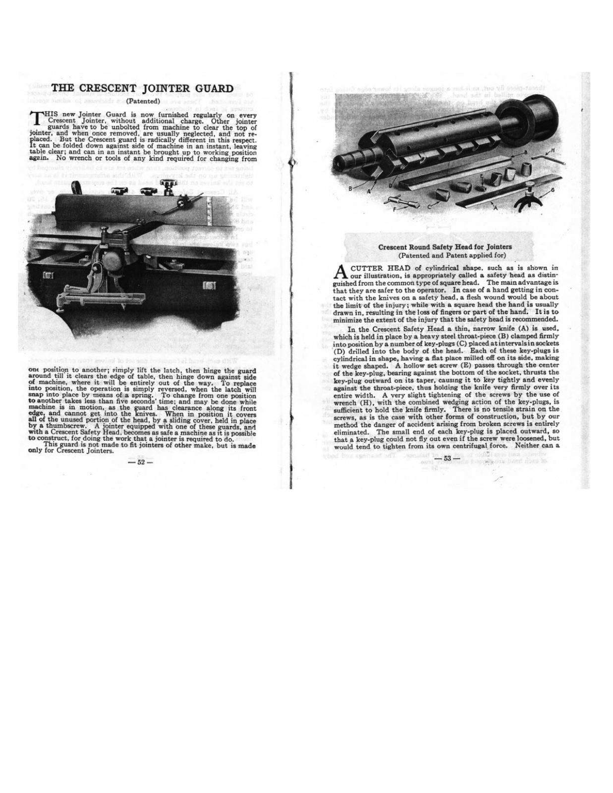 Crescent Machine 1916 - Crescent Jointers Jointers - ManualMachine.com