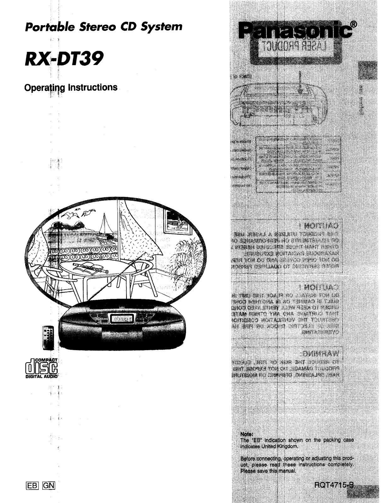 Panasonic RX-DT39 User Manual