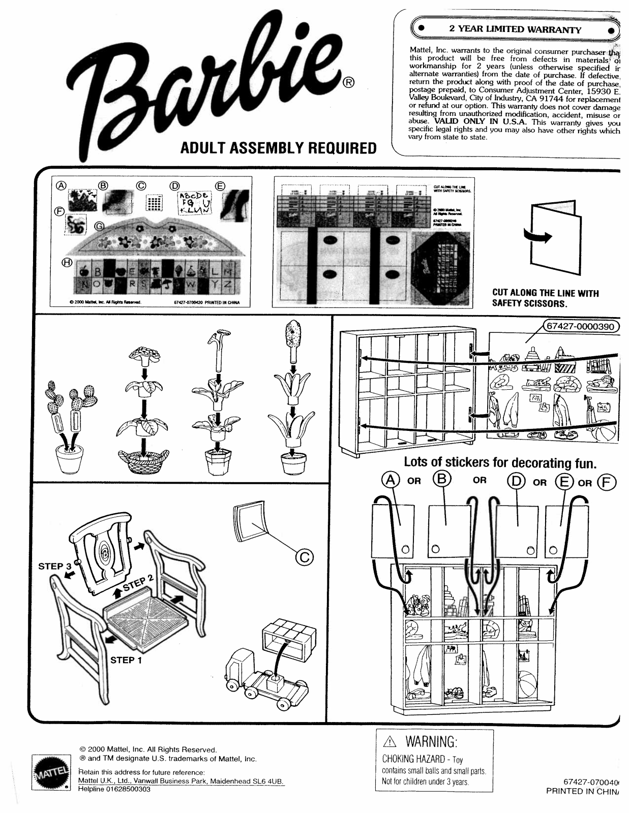 Fisher-Price 67427 Instruction Sheet