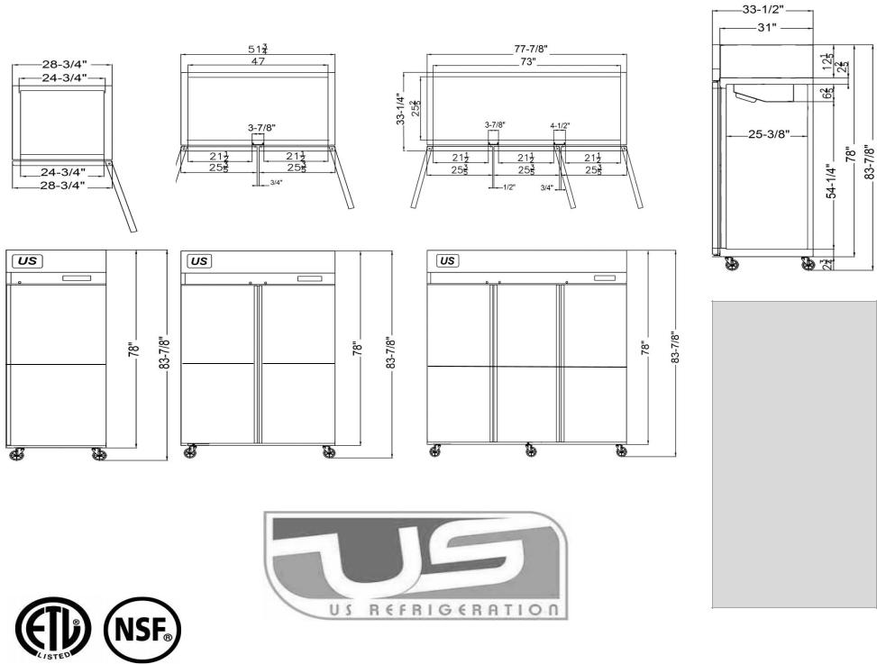 US Refrigeration USTV-H24R Manual