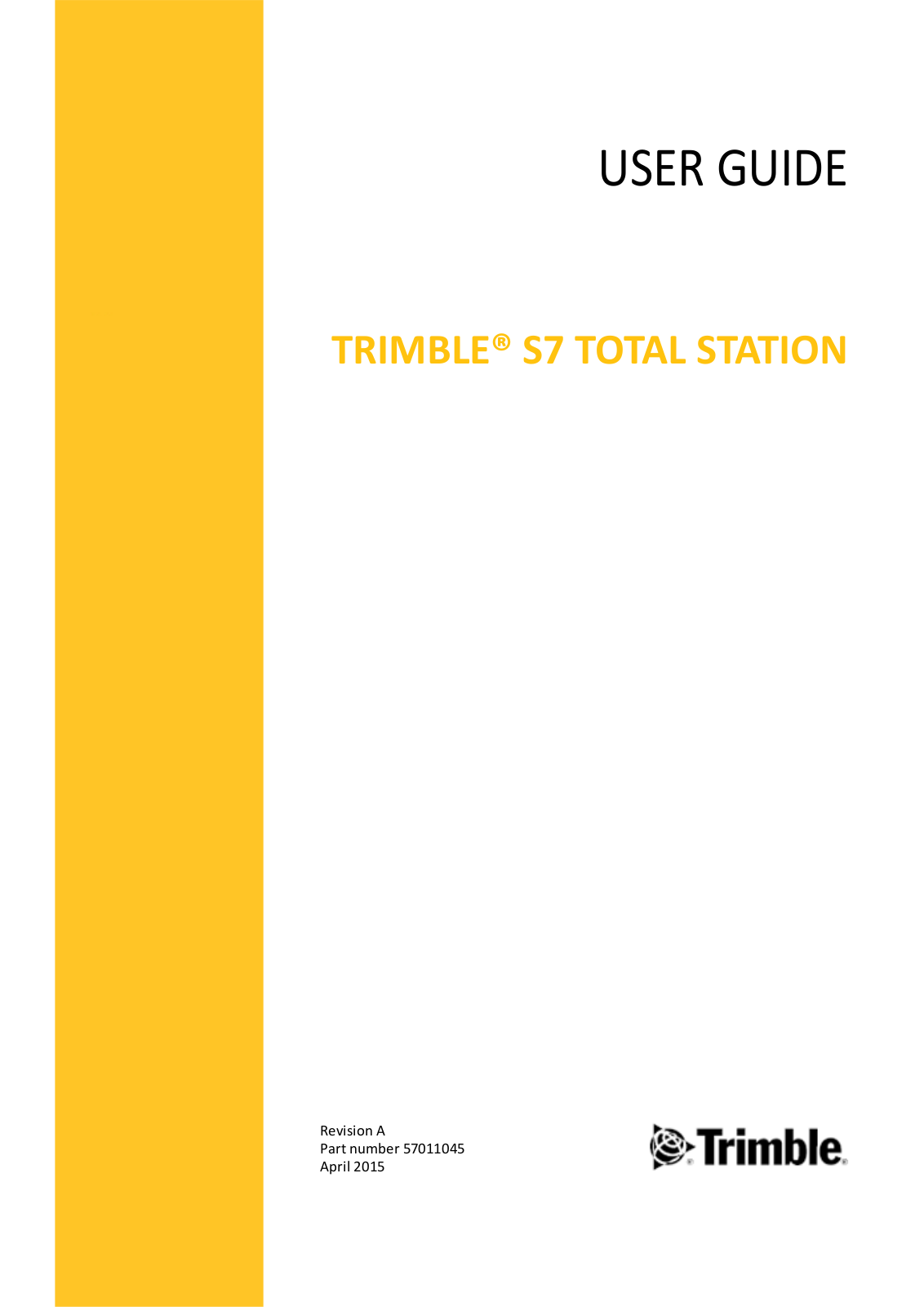 Trimble S7 Total Station User Manual