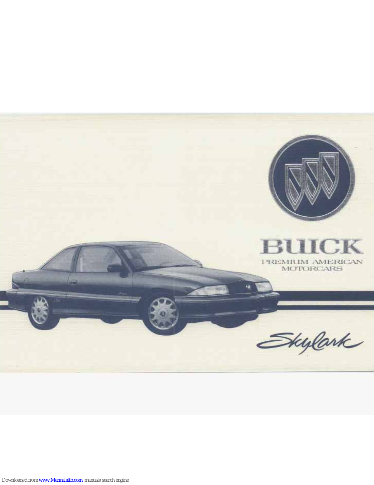 Buick 1993 Skylark Owner's Manual