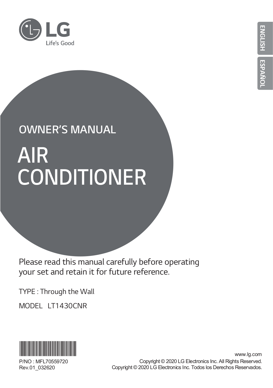 LG LT1430CNR User Manual