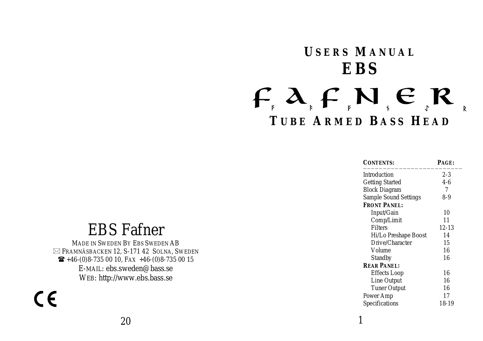 Ebs Fafner User Manual